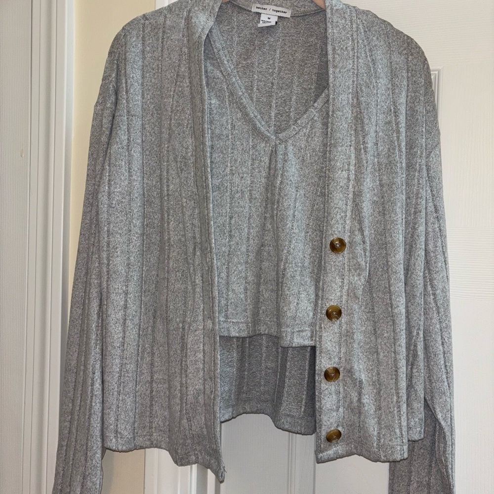 Gray Women's Sweater Set